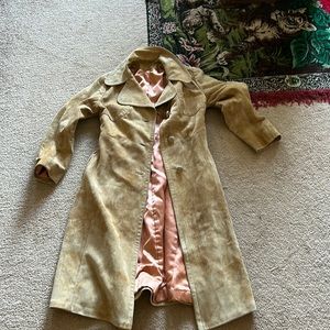 Real Suede trench coat